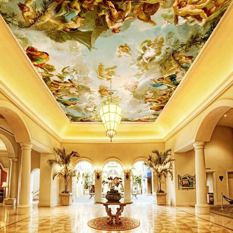 

MU8331 3D Photo Wallpaper Modern European Style Embossed Pattern Living Room Ceiling Fresco Wallpaper Mural Papel De Parede 3D