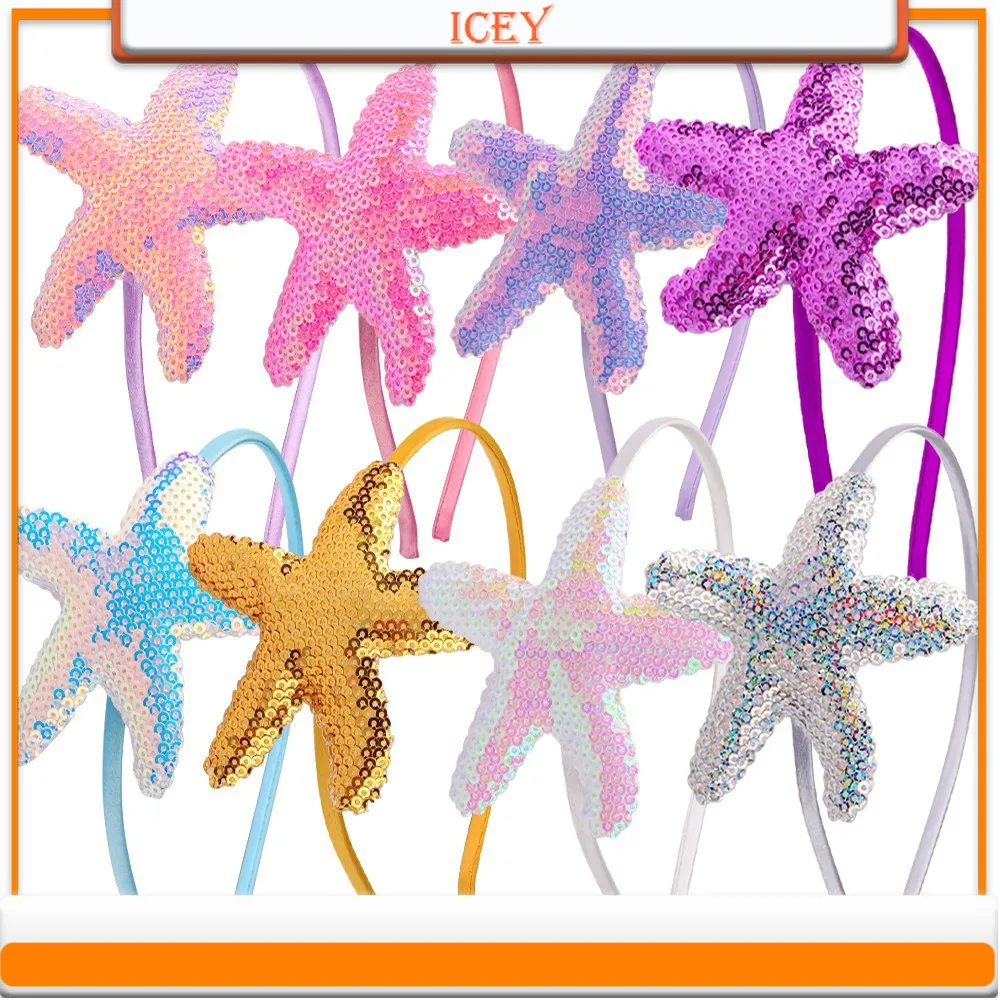 8pcs Children's Cute Starfish Headband Headband Princess Marine Animal Headband Headwear Hair Accessories