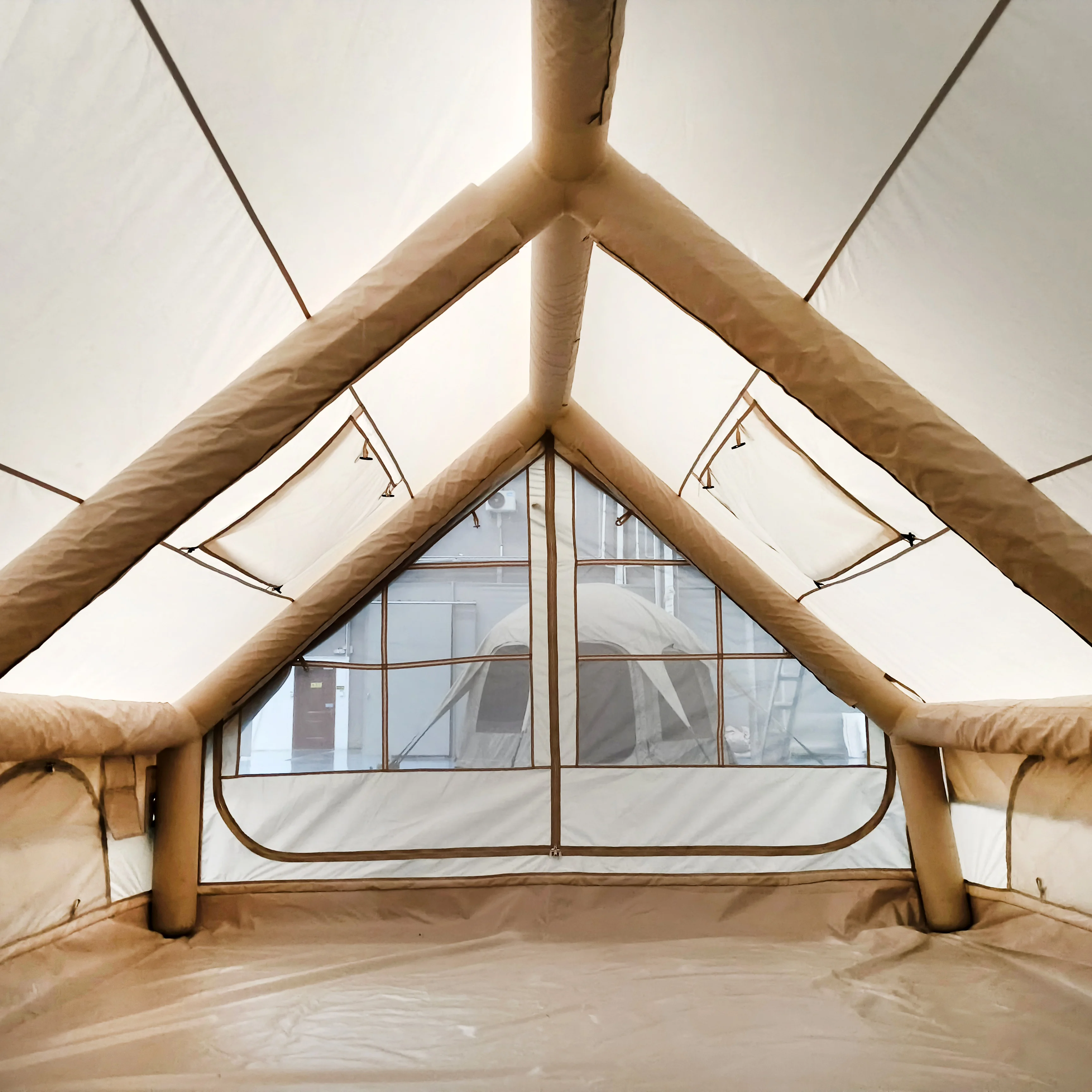 Large Luxury Cotton Tent Waterproof and Portable for Outdoor Parties and Family Camping with PVC and Oxford Fabric