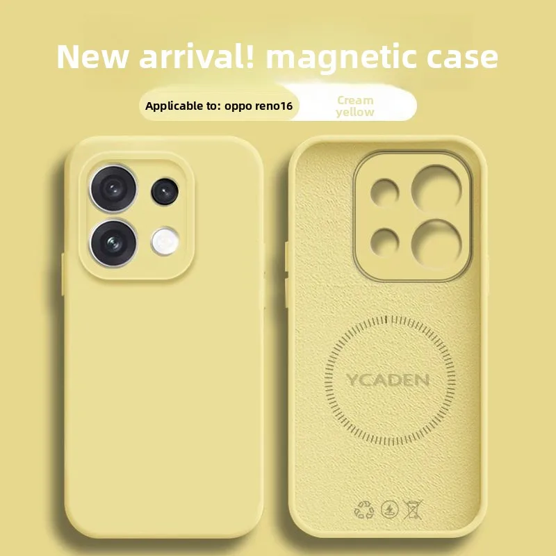 For OPPO Reno16 Pro Reno15 14 Pro Max Global Case Simple Liquid Silicone Magnetic Anti-drop Cover For Magsafe Shockproof Funda