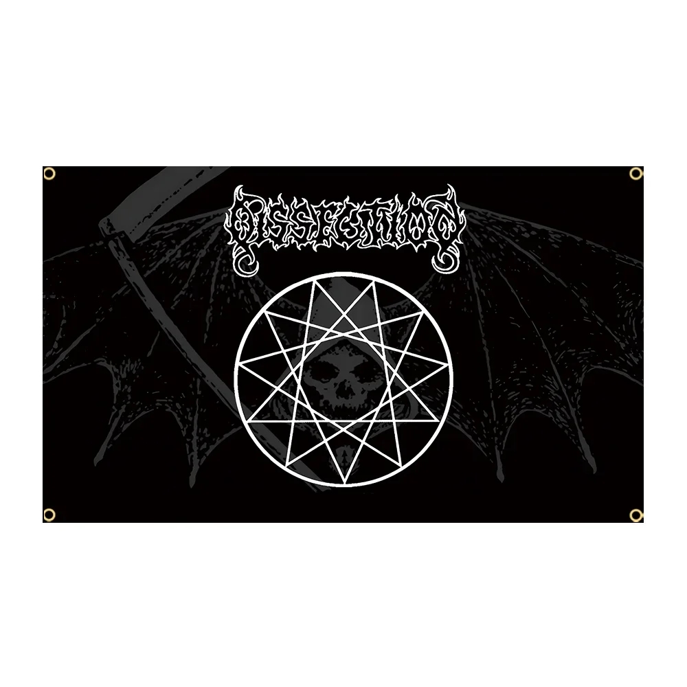 3x5FT DIY Dissections Black Heavy Metal Flag applicable to Polyester Printed Home or Outdoor Decoration flag