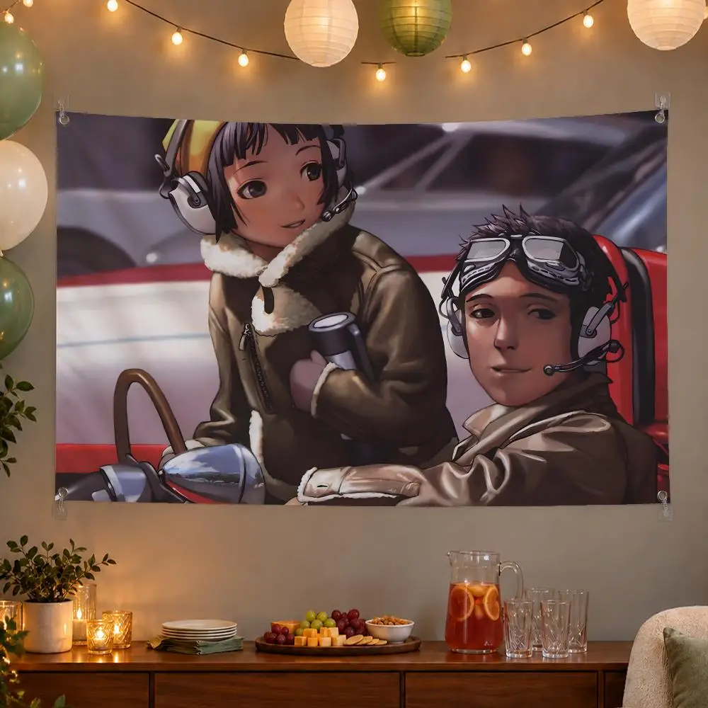 Classic Anime Last Exile Flags Wall Hanging Banner Indoor Outdoor Party Home Wall Decor Backdrop