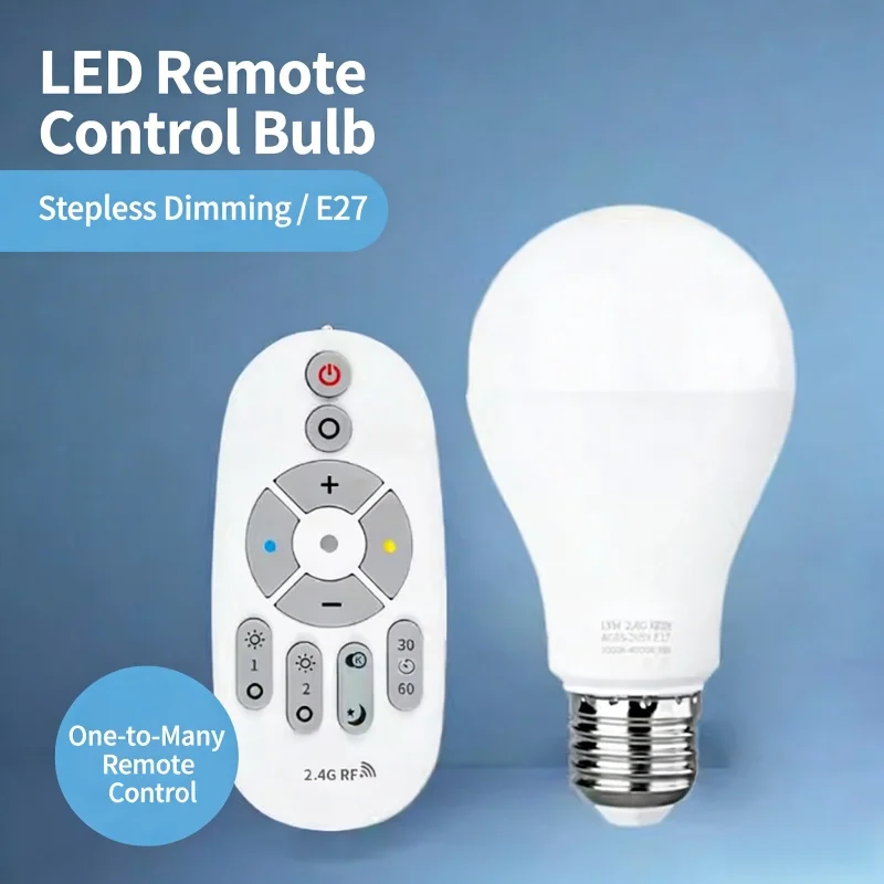 Dimming Smart Wireless Remote Control Bulb Bedroom Night Light Energy-Saving Ultra-Bright for Home Use 6W 9W 12W Led Lamp Bulb