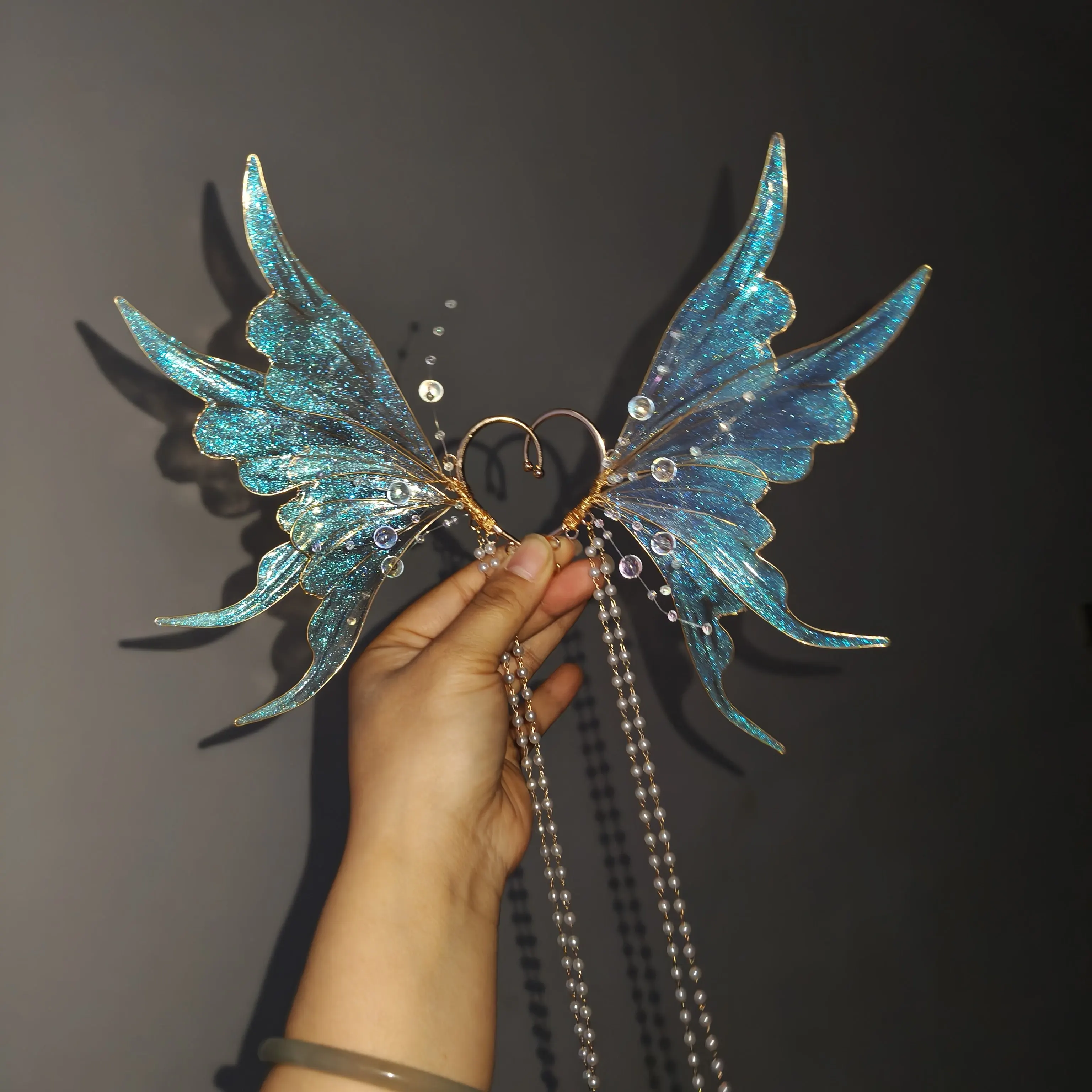Butterfly Ear Hair Crown Super Fairy Mermaid Headdress Mackerel Ear Mackerel Hair Crown Accessories Flower Making Liquid
