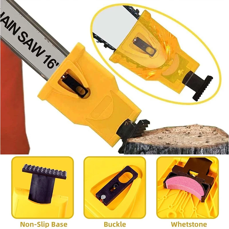 Universal Chainsaw Sharpener,Chain Saw Sharpener Tool Chainsaw Sharpener, Portable Chainsaw Sharpener Kit For 12''-22'' Saws,