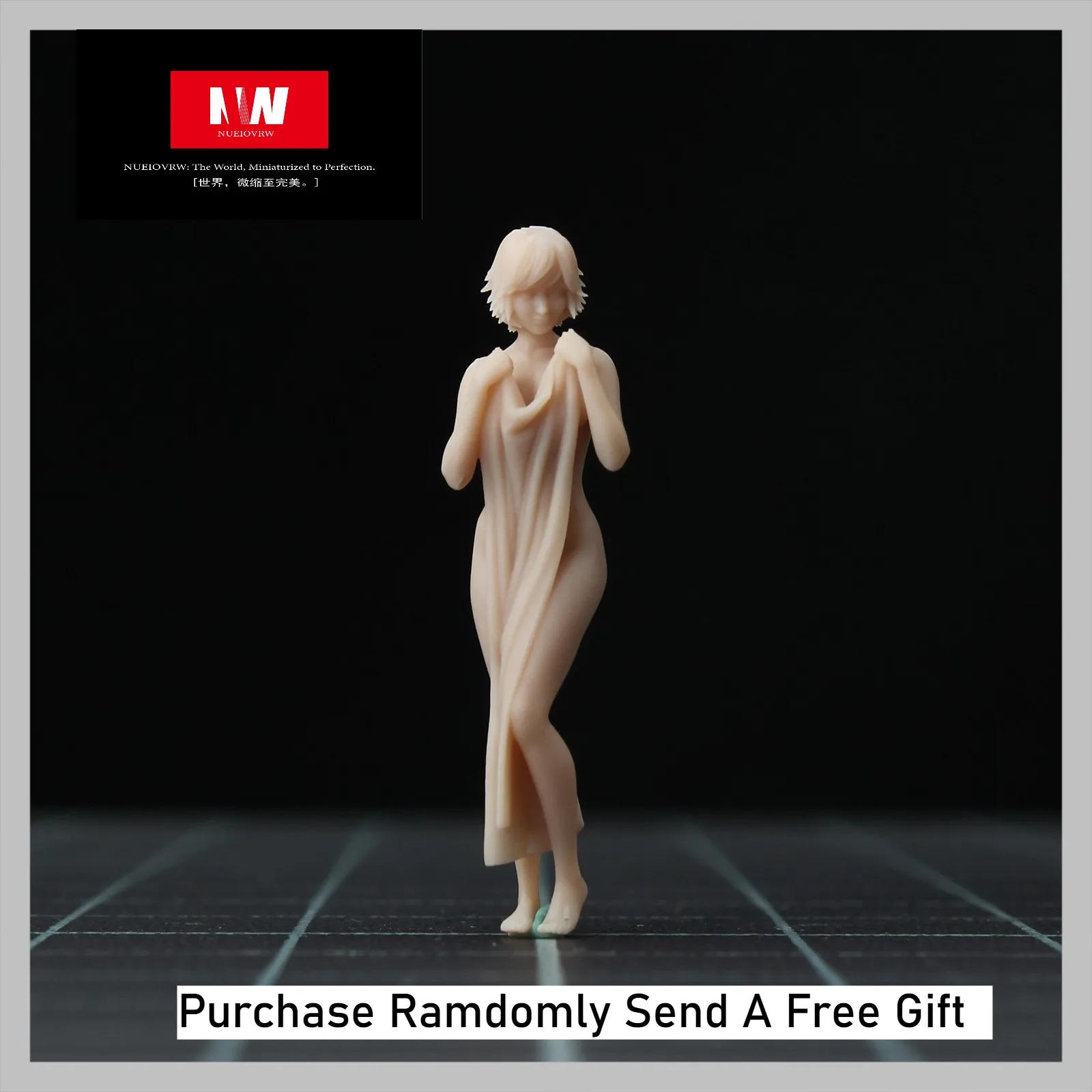 1:64 Diorama Model Figur Tidak Dicat Handuk Kota Model Anak Perempuan Model Boneka Adegan