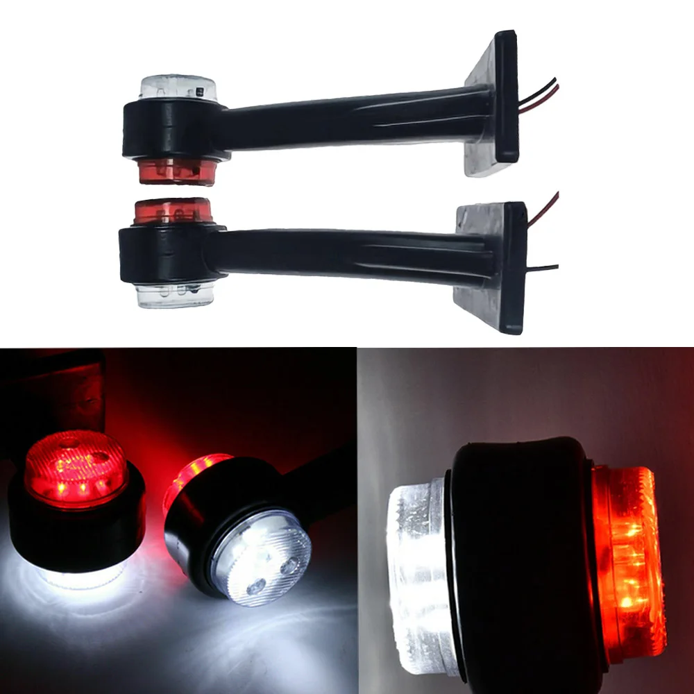 

2pcs LED Side Marker Lights Car Side Outline Stalk Marker Lights Trailer Truck Caravan Sealed Waterproof Warning Lamp