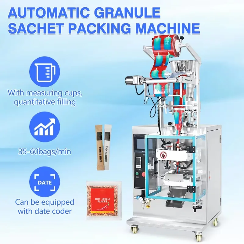 Automatic Measuring Cup Weighing Filler Matcha Powder Sachet Stick Candy Granule Filling and Sealing Machine