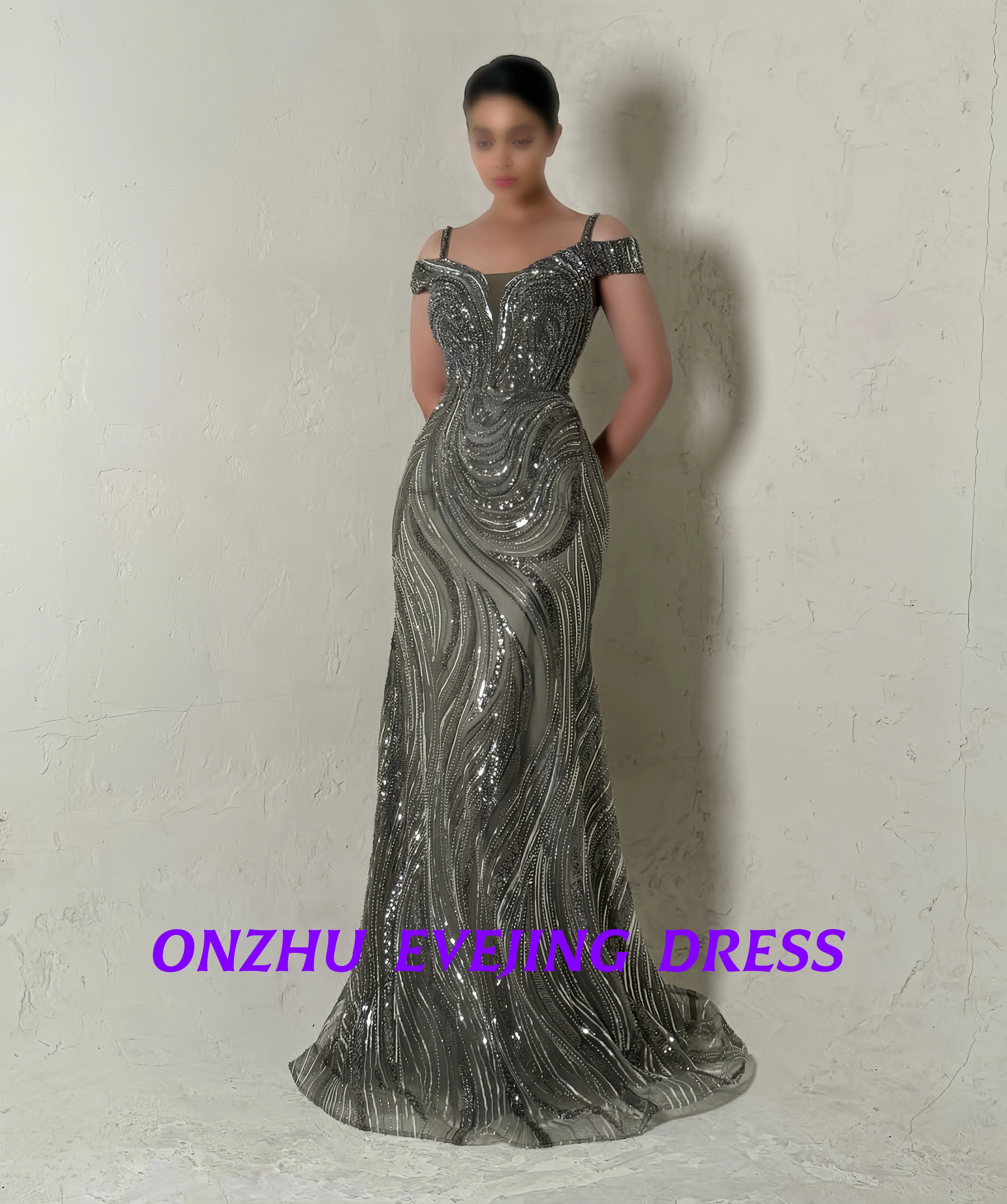 

Customized Sweet collar sleeveless mermaid women evening dress dresses for special occasions