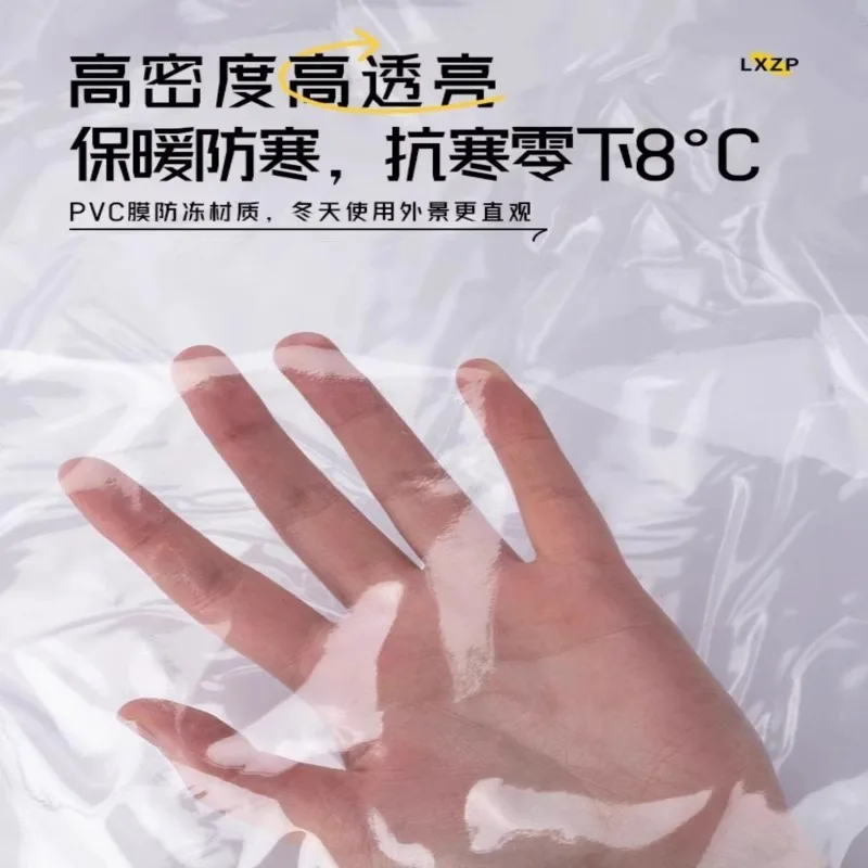 Flat top transparent small tent simple sun room factory dustproof and warm plastic cloth windshield winter indoor and outdoor