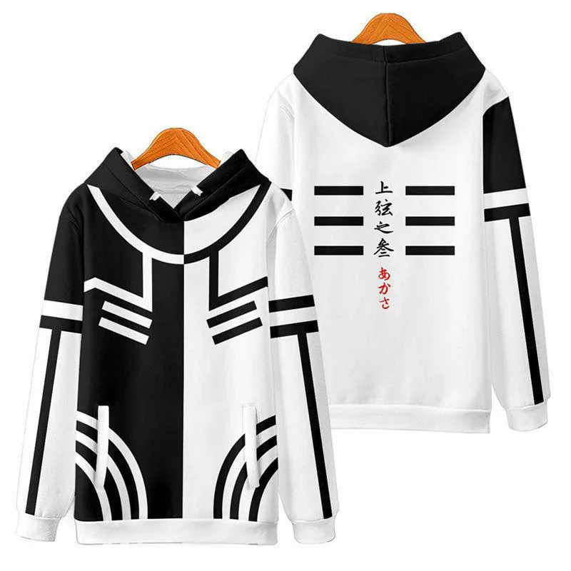 Anime Demon Slayer Juuni Kitsuki Akaza Hakuji 3d Hoodies Sweatshirt Cosplay Men Women Hooded Tops Long Sleeve Hoody Pullover 4XL