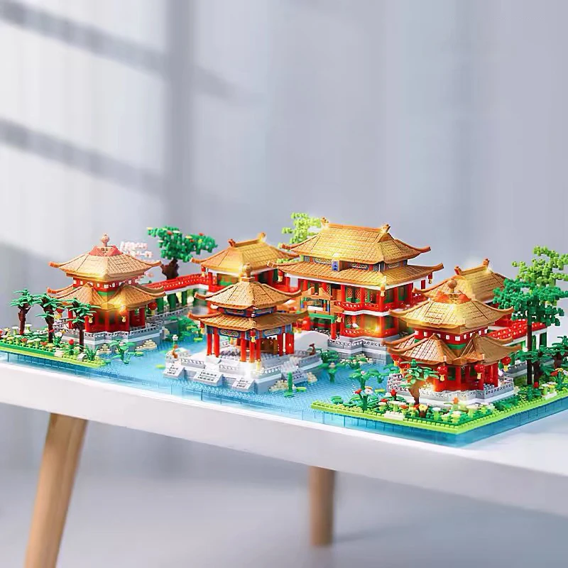 2463피스 원명원 세계 경관 건축 모델 키트, 조립 장난감 선물, 크리스마스 및 할로윈 장식품