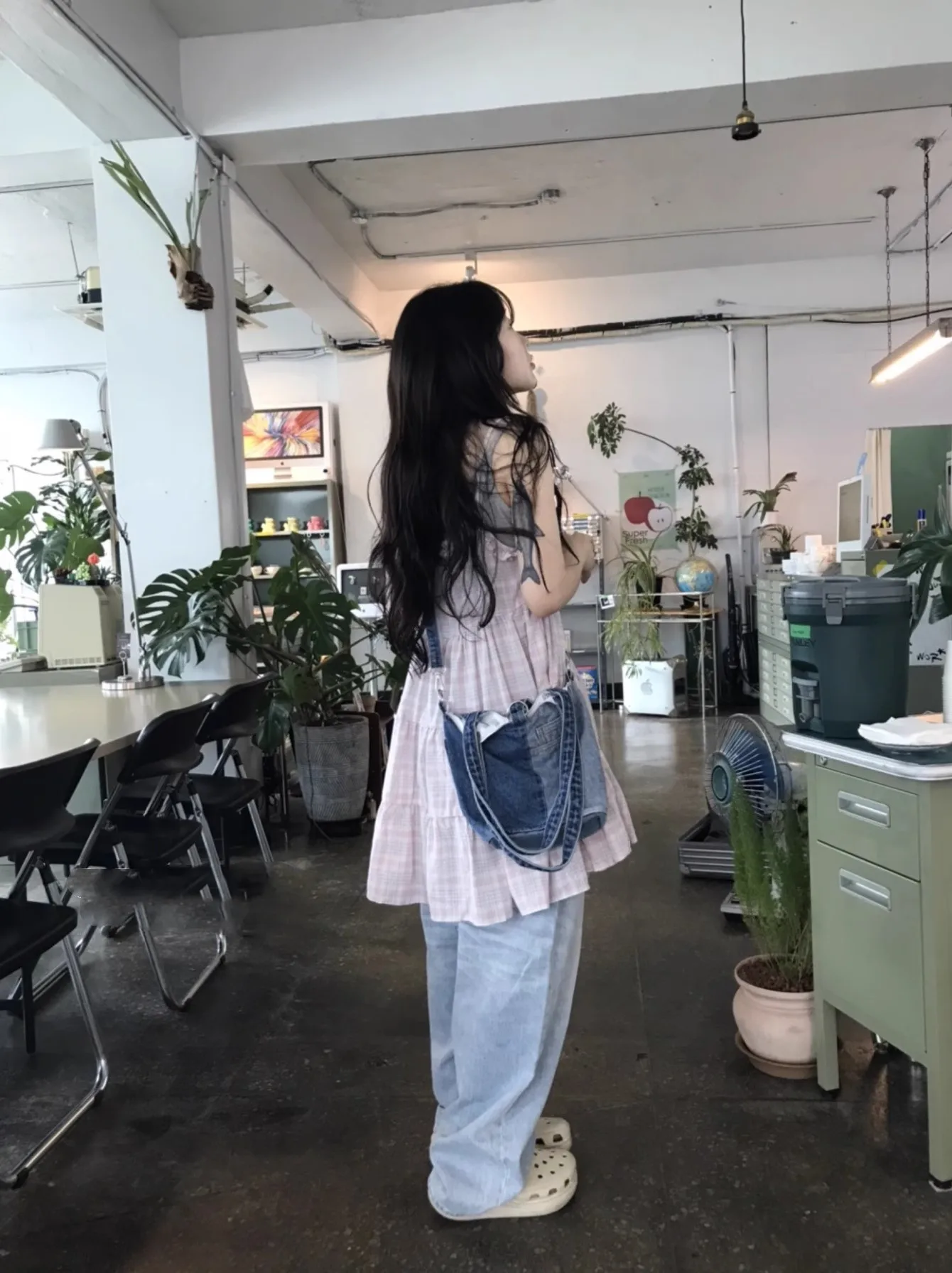 ชุดเดรสลายสก็อตพองฟู สายรัดระบาย สไตล์สาวหวานแนวสตรีท วินเทจ ชิ้นเดียว ทรงเข้ารูป สำหรับฤดูร้อน 2024