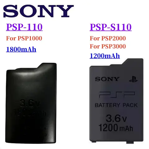 1~10pcs Original 1200mah 1800mAh Battery for Sony PSP1000 PSP2000 PSP3000 PSP 2000 3000 PSP-S110 PSP-110 PlayStation Portable