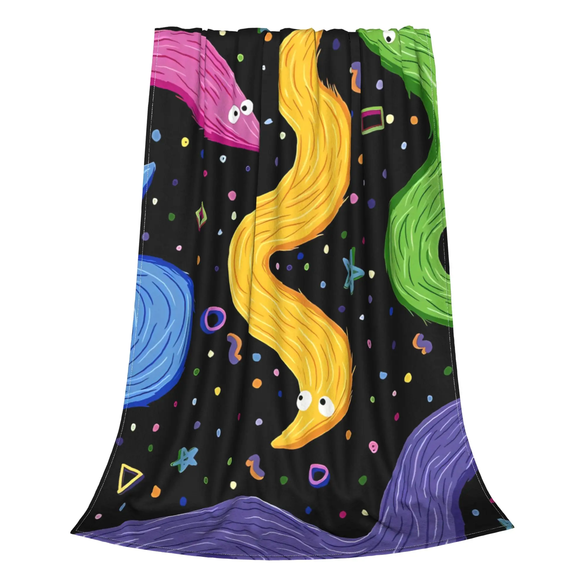 1PC Home Cute Room Decor Bowling Blanket Throw Blanket Worm On A String Novelty Warm Blanket All Season