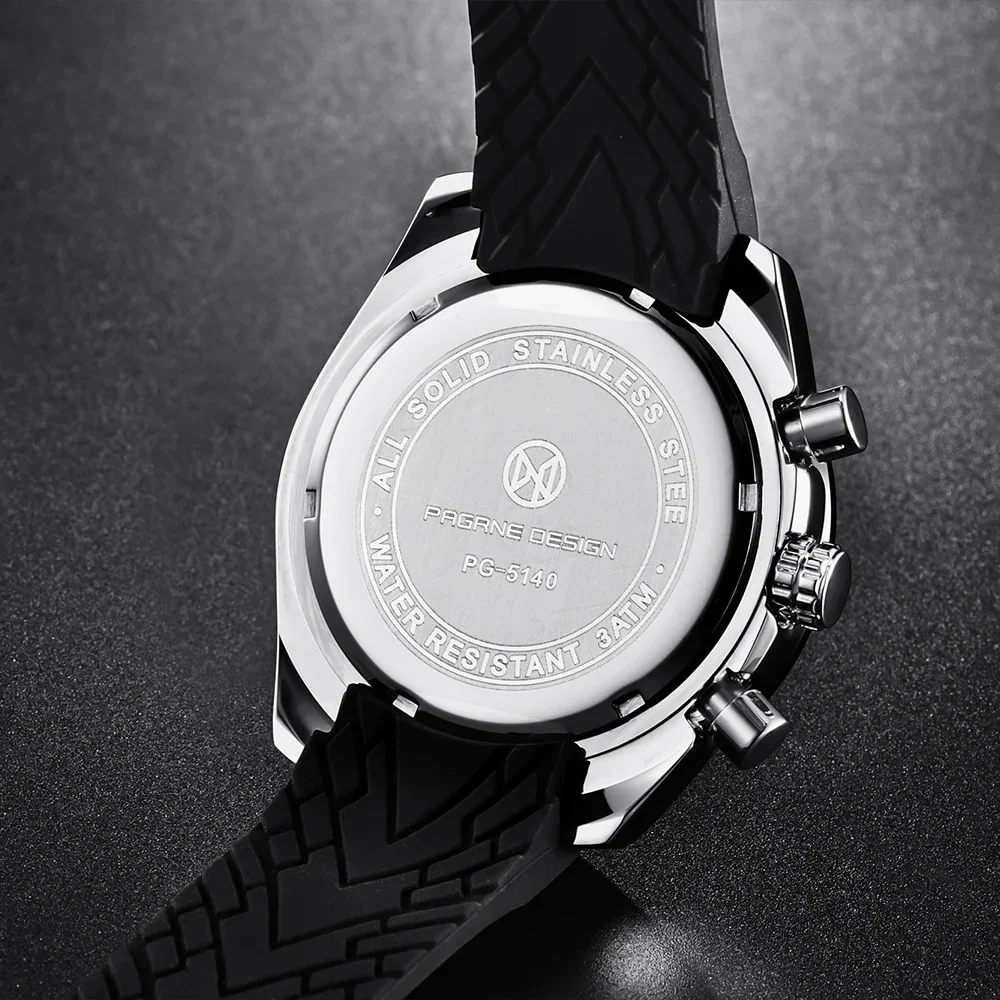 (PAGRNE) PAGANI DESIGN Men\'s Quartz Watches, Waterproof, Luxury, Business, Sapphire, Stainless Steel, Top, 2023, 45mm , 5140