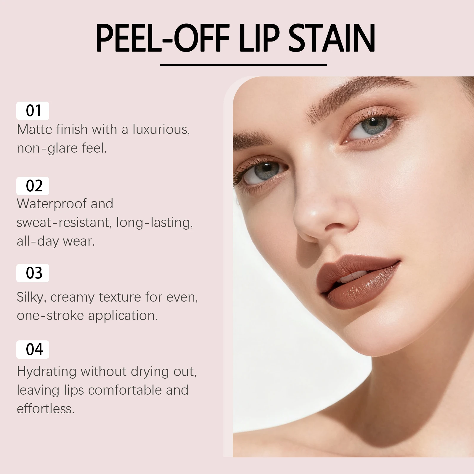 Zephoco Peel off Lip Stain Reveal Matita per labbra resistente al tatuaggio resistente al sudore, impermeabile, resistente al sudore