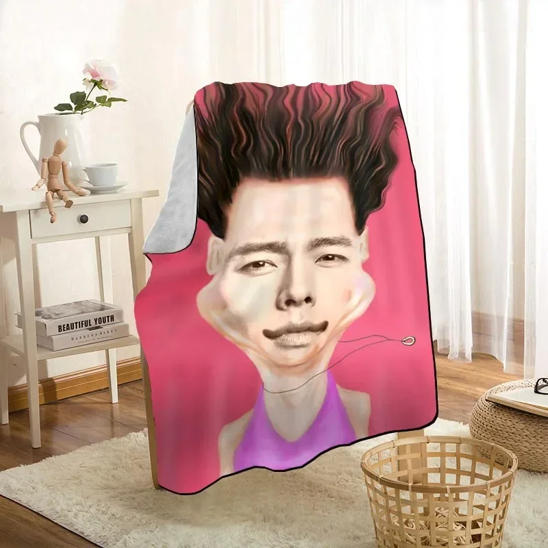 Funny Hyun Bin Blankets-manta suave con estampado para el hogar, sofá, ropa de cama, funda portátil de viaje para adultos, 10,14