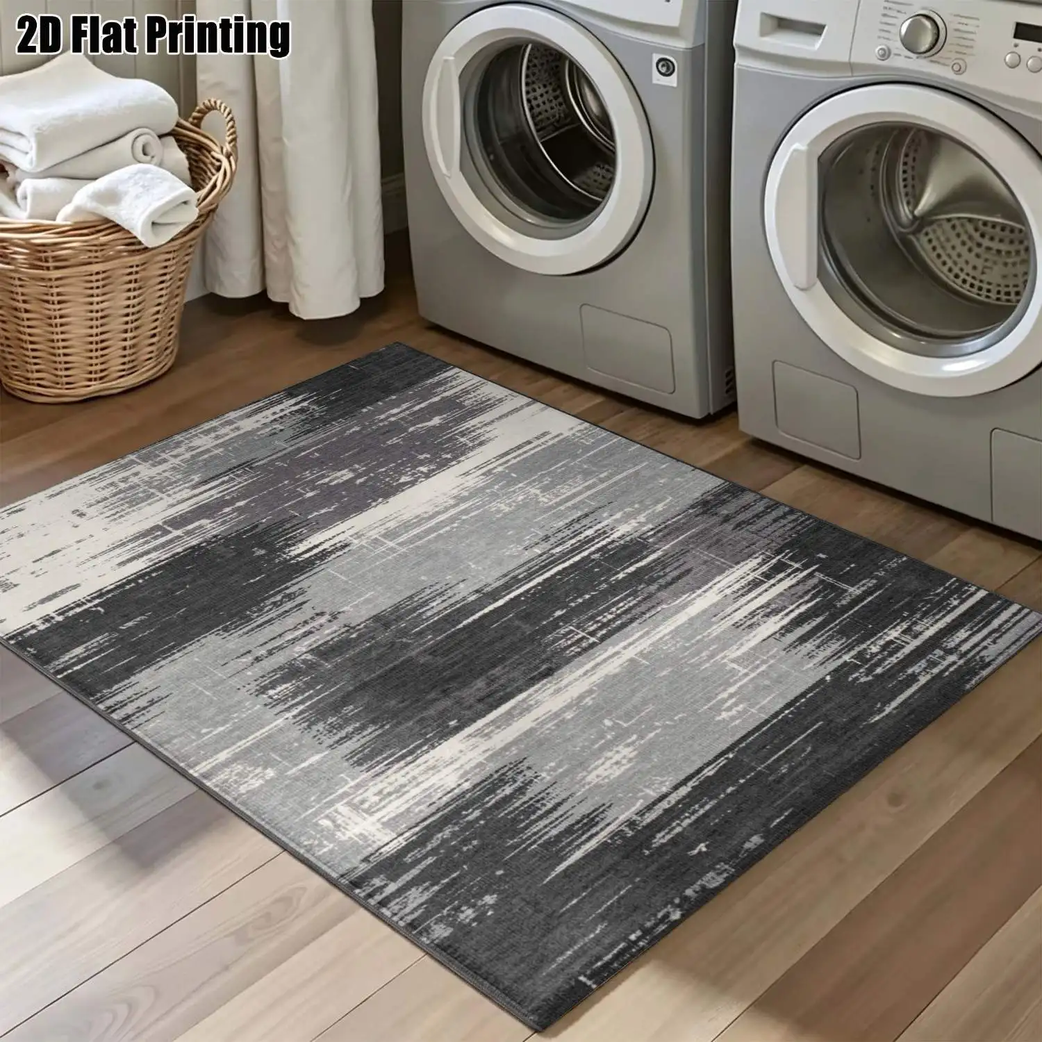 1Pc 2D Printed Red-Brown Retro Floral Pattern Carpet, European/Retro/Bohemian Style, for Home Decor, Machine Washable, Multi-Size & Multi-Use