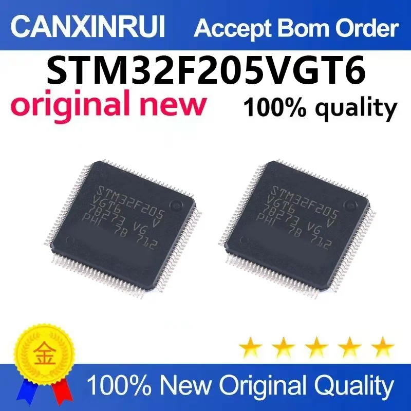 （5pcs-100pcs）Original STM32F205VGT6 LQFP-100 ARM Cortex-M3 32-bit microcontroller MCU