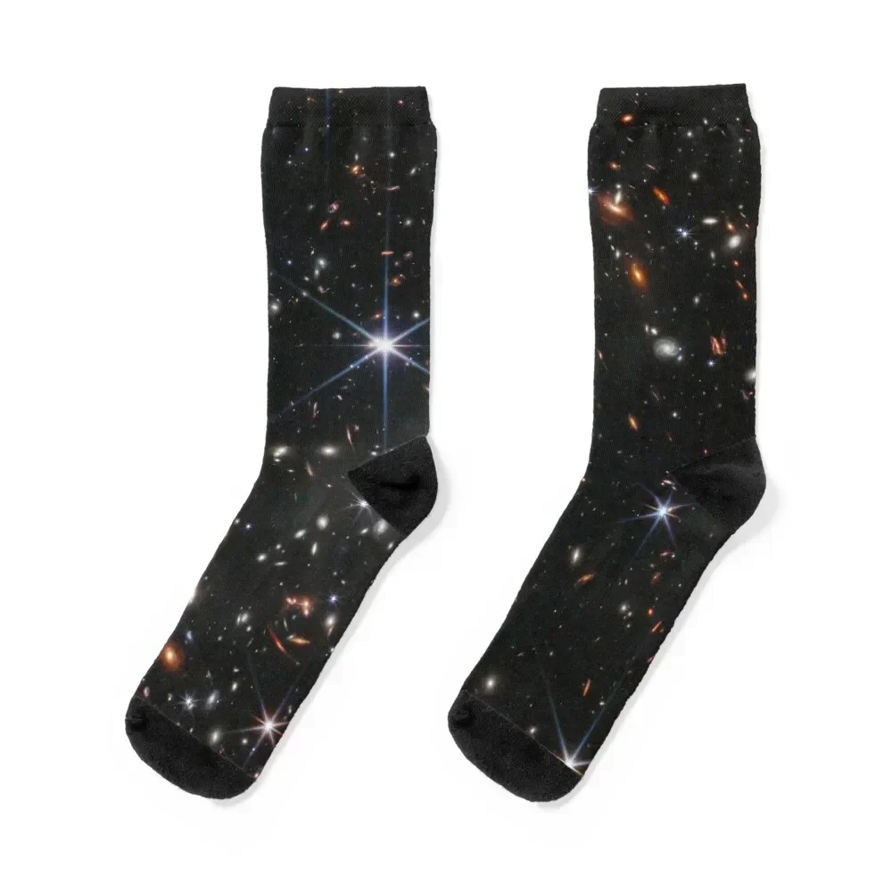 James Webb's First Deep Field (James Webb/JWST) - Space Poster Socks colored FASHION Socks Ladies Men's