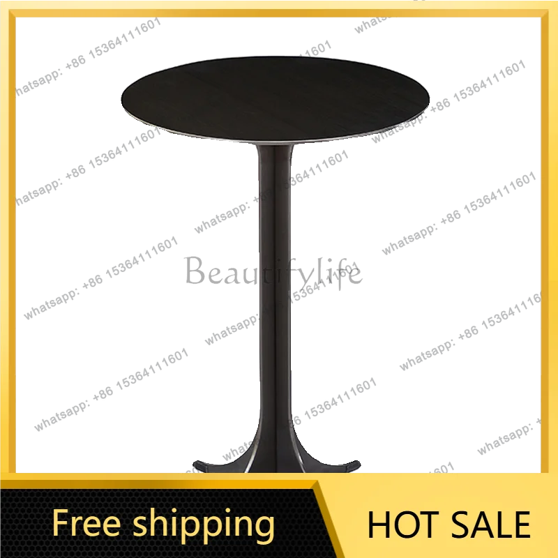 LS Italian minimalist and fashionable stainless steel corner circle designer creative living room small coffee table