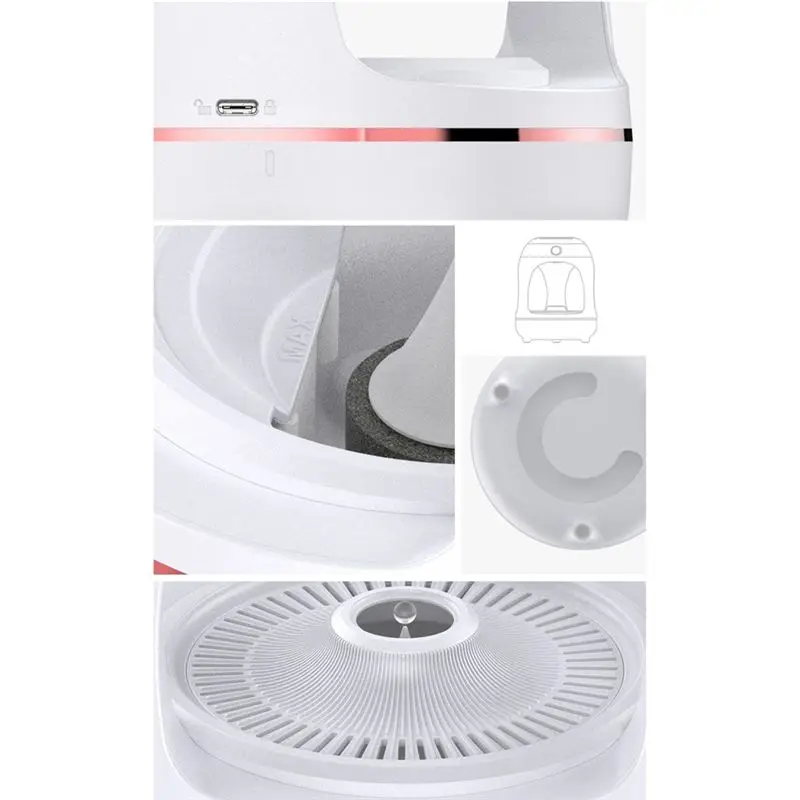 (A02R) Humidificador silencioso de escritorio, humidificador ultrasónico con nebulizador, humidificador USB de 700 ml, difusor p