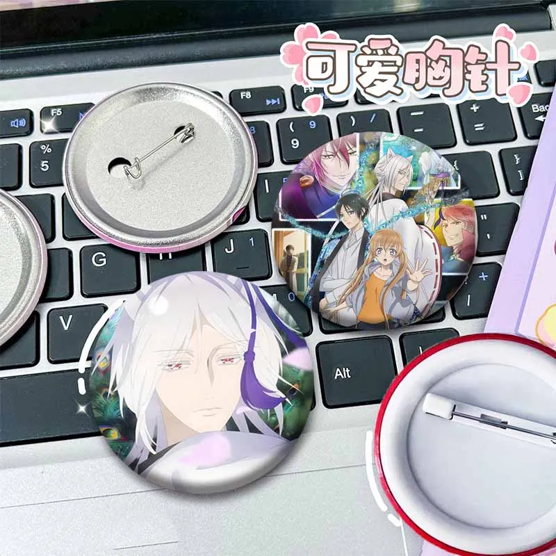 New Anime The Demon Prince Brooch Tinplate Round Cartoon Badge Aoi Himari Yukari Cosdplay Button Pins Bag Clothes Jeans Badges