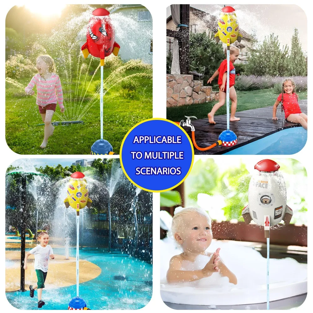

Full Set Liftoff Sprinklers Kid Toys Cartoon Pattern 3m Water Hose Water Play Spray Toy with Base and Connector