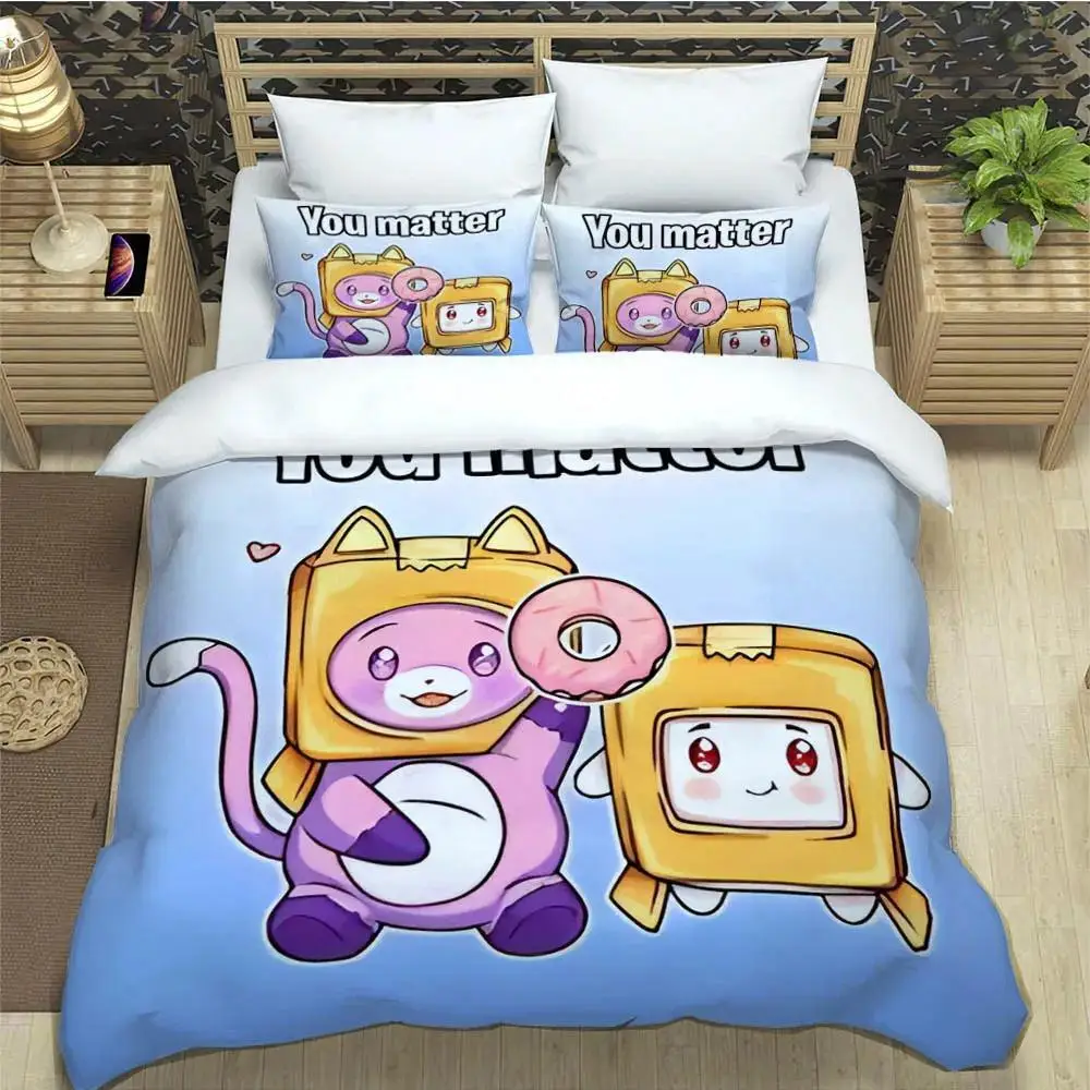 Lankybox Foxy Boxy cute Bedding Sets exquisite bed supplies set duvet cover bed comforter set bedding set luxury birthday gift