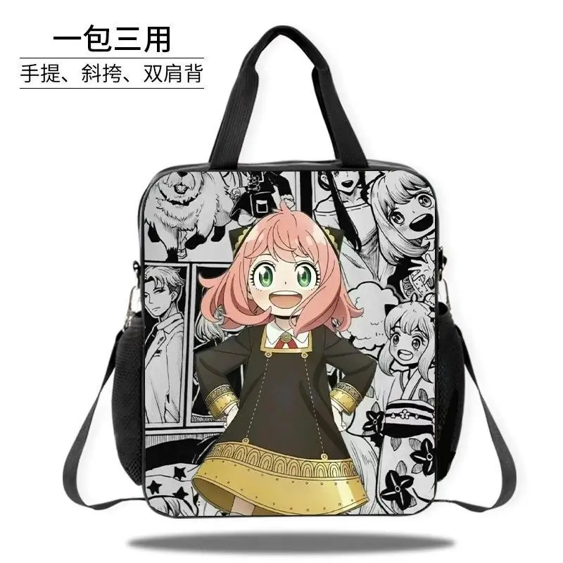 Spy X Family Aniya Pink Cute Series Estudiantes de secundaria Almacenamiento de libros de texto Tutoría Bolso de hombro tipo bandolera Anime