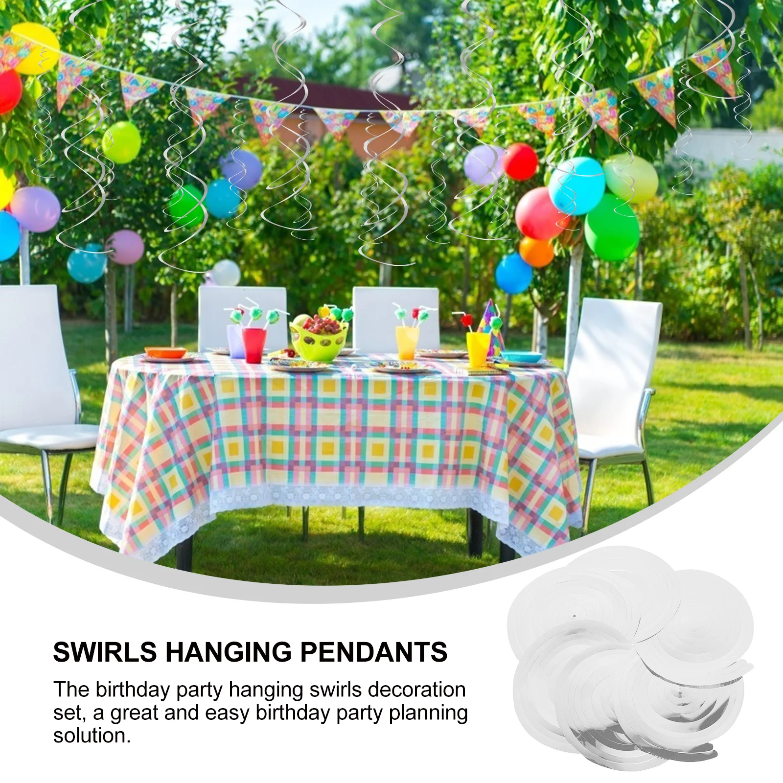 

3 Bags Birthday Spiral Pendant Hanging Swirls Party Decoration Supplies Ceiling Archways Door Table Swirls Hanging Pendants