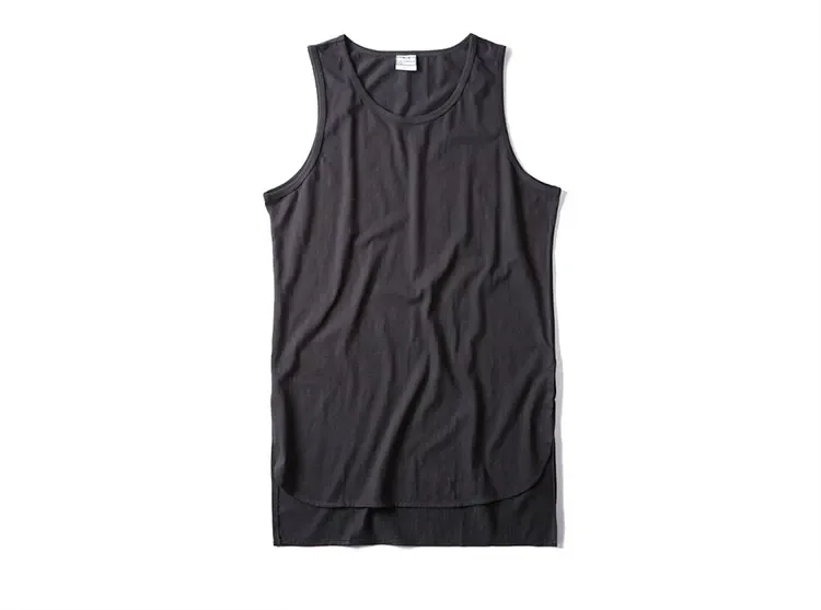 MRMT 2026 Brandneue Herren-Tanktops mit lockerem Saum aus Baumwolle für Männer – Trendige, ärmellose Westen mit verlängertem quadratischem Saum für den modernen Mann – Detail 14