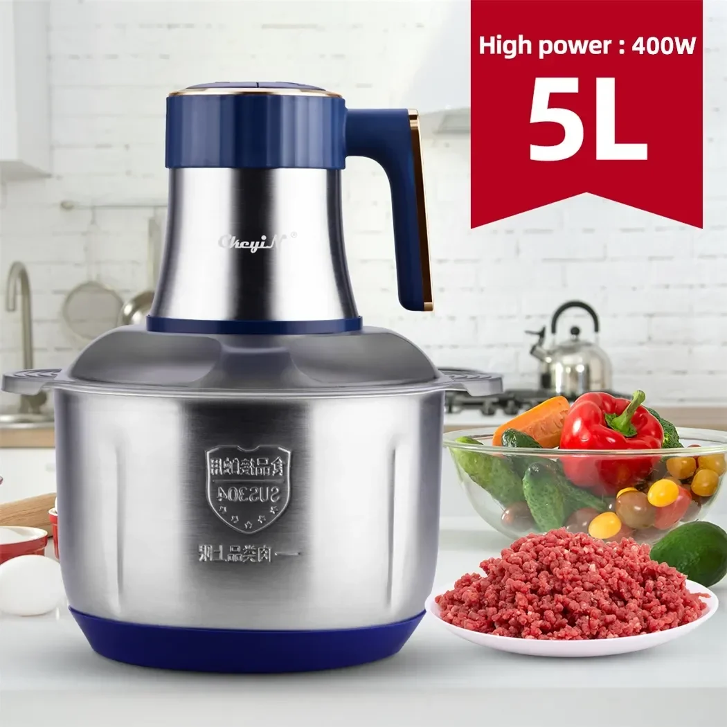 

Household Appliances 5L Electric Meat Grinder Stainless Steel 6 Blades Vegetable and Fruit Slicing Chopping Slicer