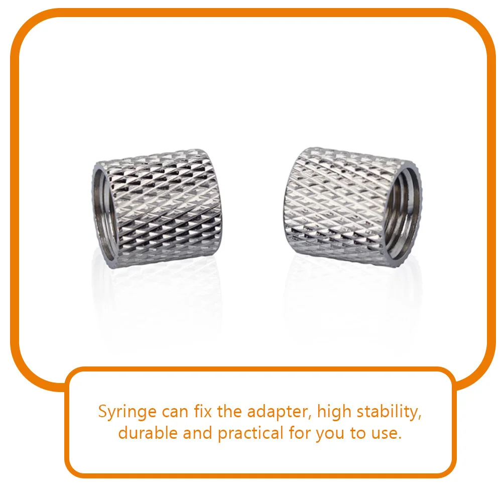 Adaptateur de seringue en métal, connecteur Luer Lock extensible pour la distribution industrielle, distributeur réutilisable, outil à aiguille, foret, 2 pièces