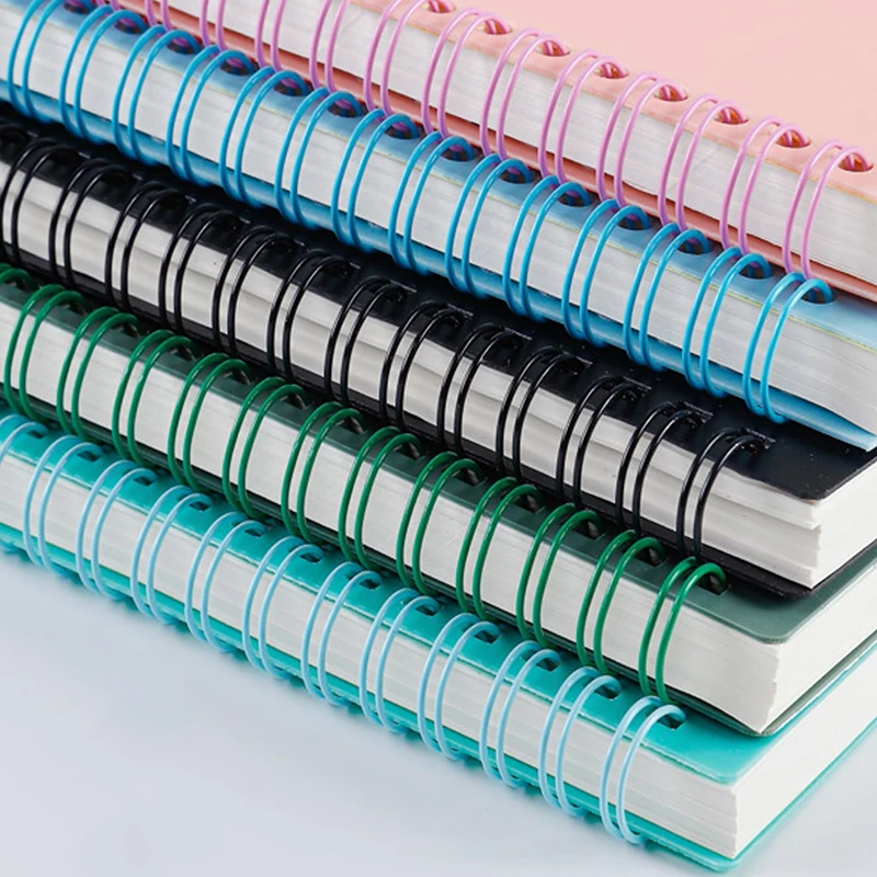 A5 Vintage Spiral Notebook, 80 Sheets/160 Pages Memo Journal Diary Notebook Spiral Design for Students Office Business