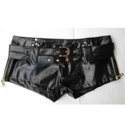 2026 New Sexy PU Leather Biker Shorts Women Black Zipper Shorts Low Waist Bottom Cortos Mujer велосипедки