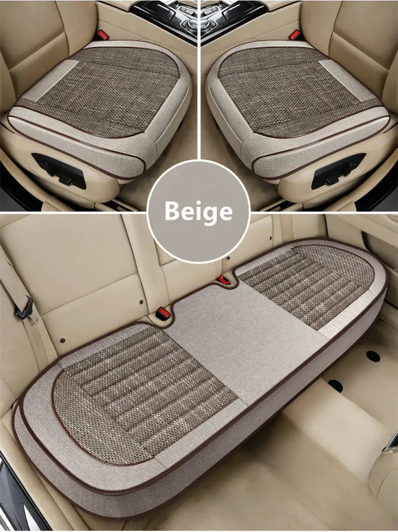 Nieuwe, comfortabele autostoelkussen van linnen, slijtvast, universeel en ademend, voor bescherming van de autostoel.