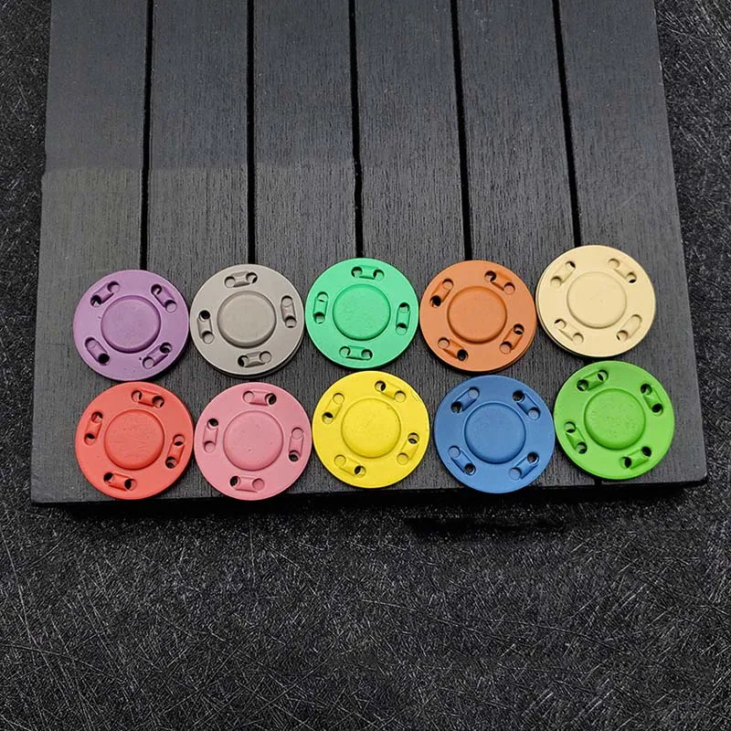 5Pairs 20 Farben Metall Magnet Schnalle Nähen Zubehör Drücken Taste Für Jacke Taschen Unsichtbare Schnalle DIY Strickjacke Handarbeit Decor