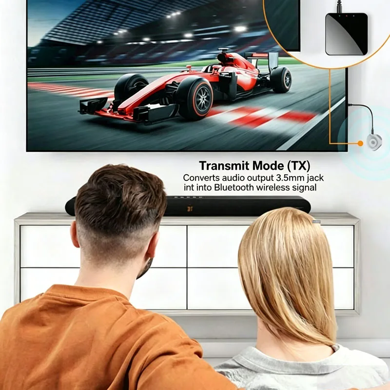 KEBIDUMEI Bluetooth 6.0 Odbiornik Audio Nadajnik 3.5mm AUX z Mikrofonem HIFI Stereo Bezprzewodowy Adapter do Głośników Samochodowych Zestaw Głośnomówiący — zdjęcie produktu 3