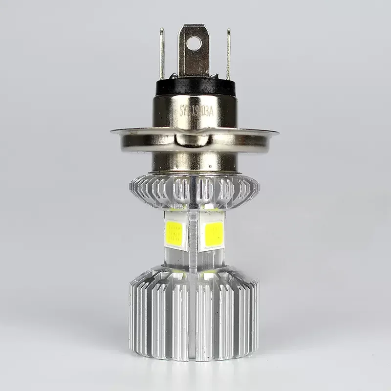 H4 HS1 H6 BA20D Motorcycle Headlight 18W LED 3 COB Bulb 2000LM 6000K Hi/Lo Beam Light White Super Brighter Headlamp