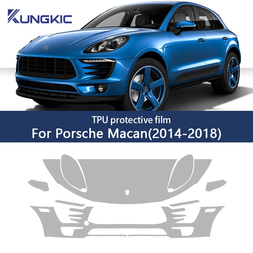 

For Porsche Macan 2014-2018 PreCut Paint Protection Film Clear Bra PPF Self-Healing Body Sticker Anti-Scratch Resistant Styling