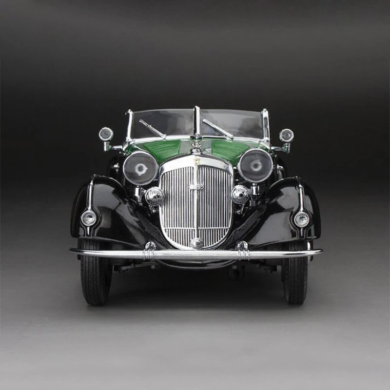 Diecast 1/18 Scale 1939 Horch 855 Roadster Classic Car Simulation Alloy Car Model Collection Souvenir Static Display Gift