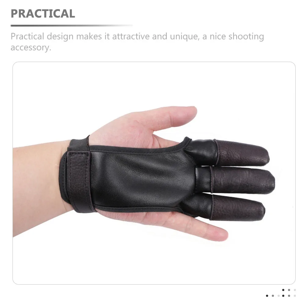 

Finger Protector for Archery Wear Resistant Equipment Portable Glove Cow Guards Reusable Adjustable Lightweight Safe Durable