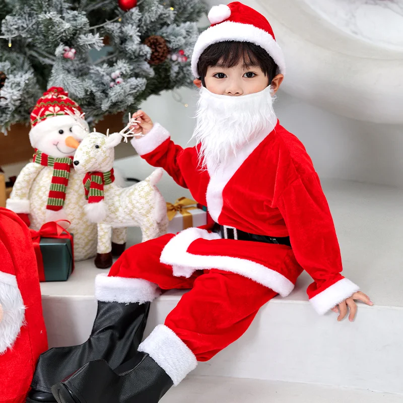 Weihnachten Baby Kleidung Kinder Santa Claus Cosplay Kostüm Jungen Langarm Kleidung Kleinkind Mädchen Kleid niedlichen Säugling Winter Outwear