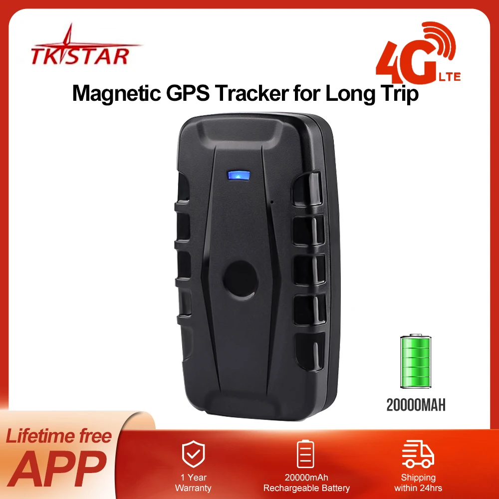 

Автомобильный GPS-трекер TKSTAR TK918, 20000 мАч, водонепроницаемый, IP65