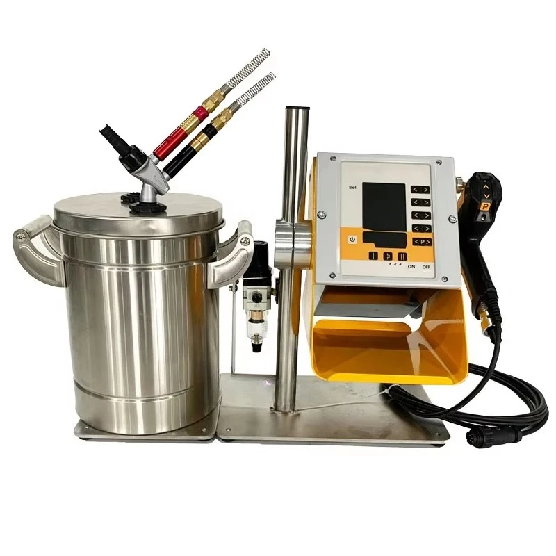 Laboratory Por  Electrostatic Small Powder Coating Machine Spray   with 10L Mini Powder Hopper
