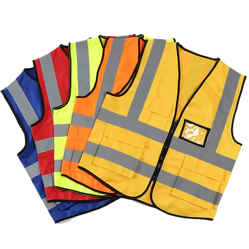 Factory Price! 1 PCS Free Custom LOGO Reflective Safety Vest High visibility Construction Work Uniforms Logo Printing 2022