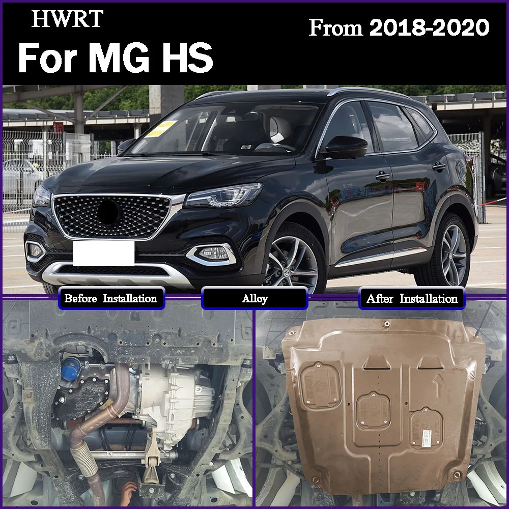 

For MG HS 2018-2020 1.5T Engine Guard Board Splash Shield Mud Fender Plate Cover Black Car Mudflap Mudapron Mudguard