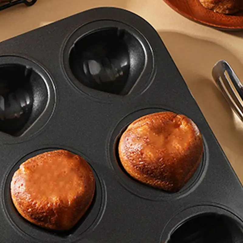 Bread Baking Pan Sturdy Cake Pan With 6 Grid Design Even Heating Long-Lasting Muffin Tin Muffin Pan For Cooking Enthusiasts Ever